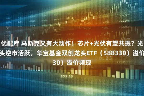 优配库 马斯克又有大动作！芯片+光伏有望共振？光伏龙头逆市活跃，华宝基金双创龙头ETF（588330）溢价频现